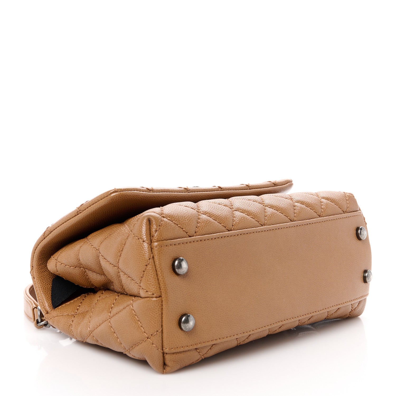 Chanel Caviar Lizard Embossed Quilted Mini Coco Handle Flap Brown 4 of 11