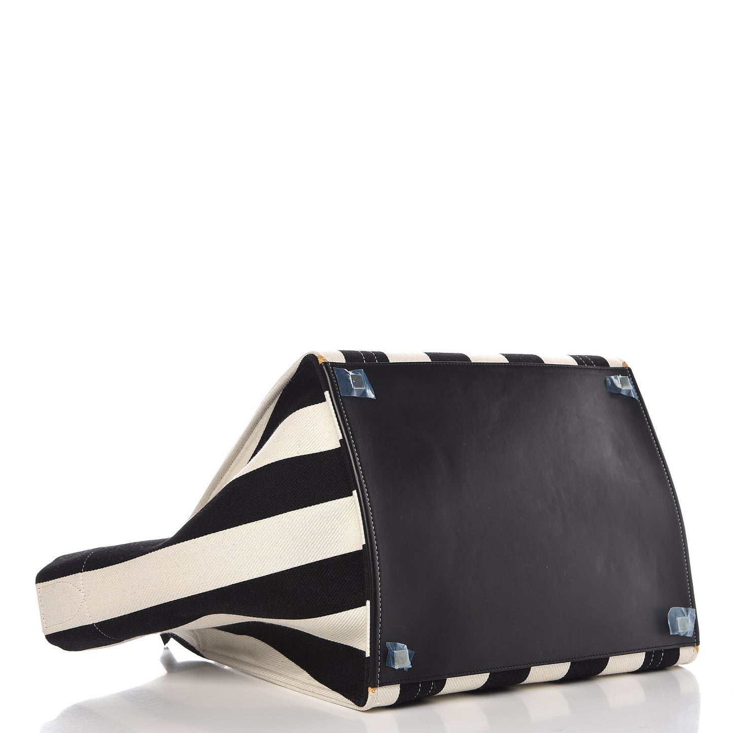 Cotton Canvas Striped Medium Phantom Luggage White Black