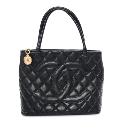 Chanel Caviar Quilted Medallion Tote Black 1 of 13