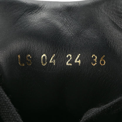 Christian Dior Calfskin Suede Logo Sneakers 36 Black 8 of 9