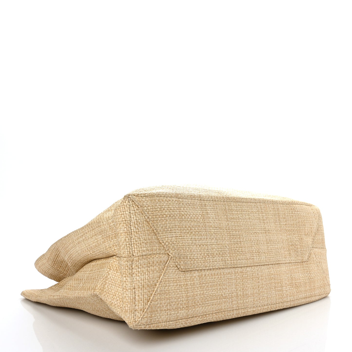 Raffia Logo Tote Naturale