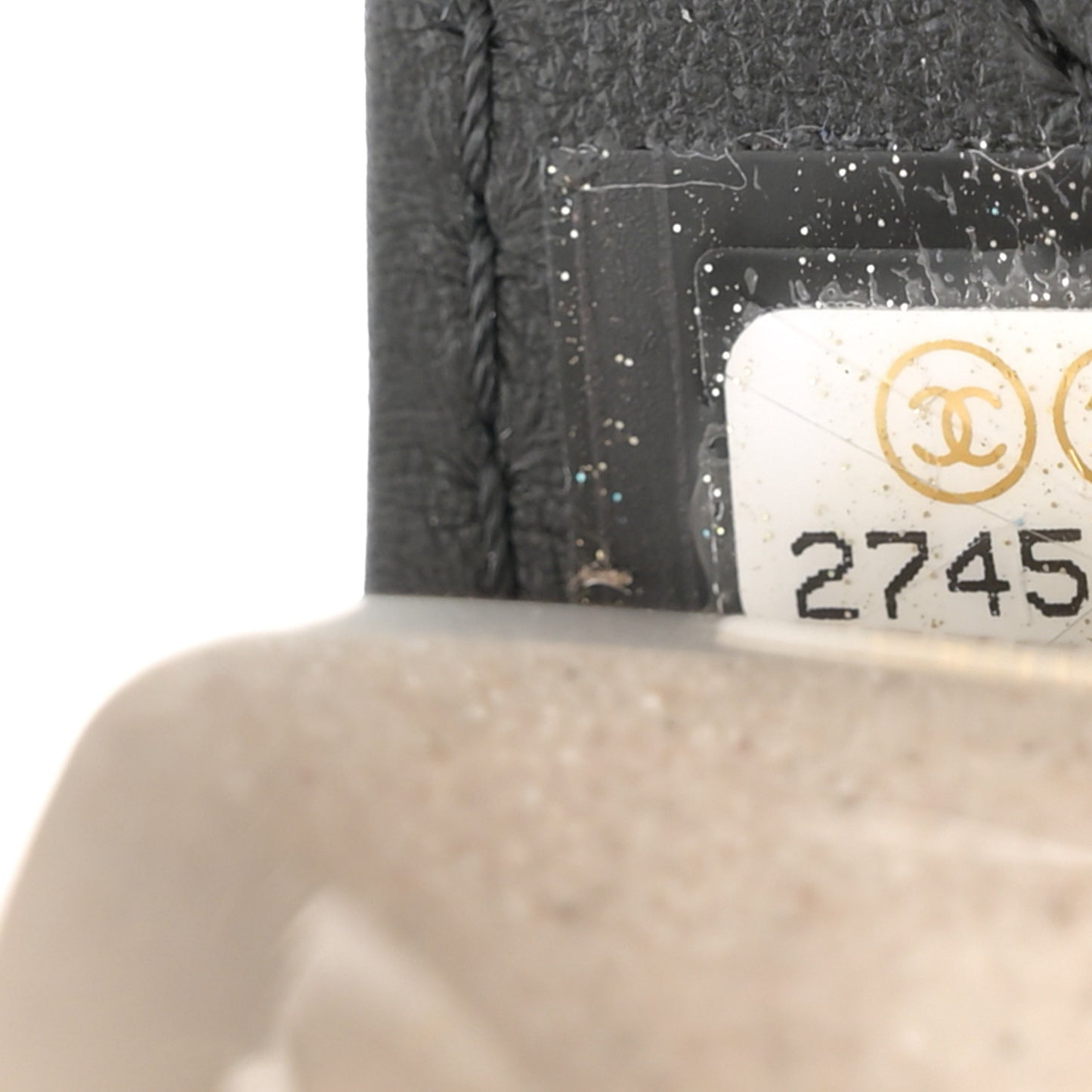 Lambskin PVC Medium Sand By The Sea Flap Black