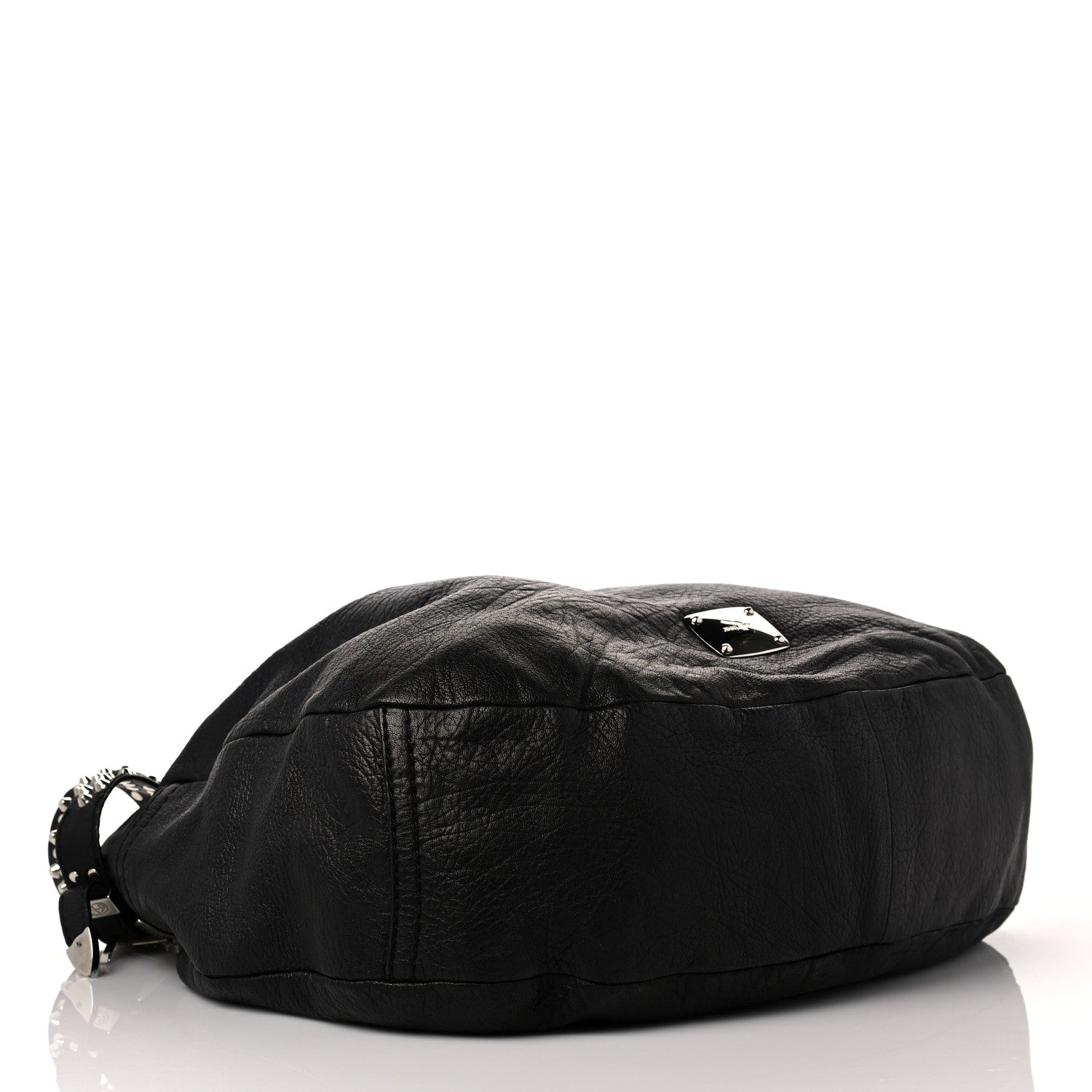 Jimmy Choo Calfskin Studded Small Sky Hobo Black 4 of 8