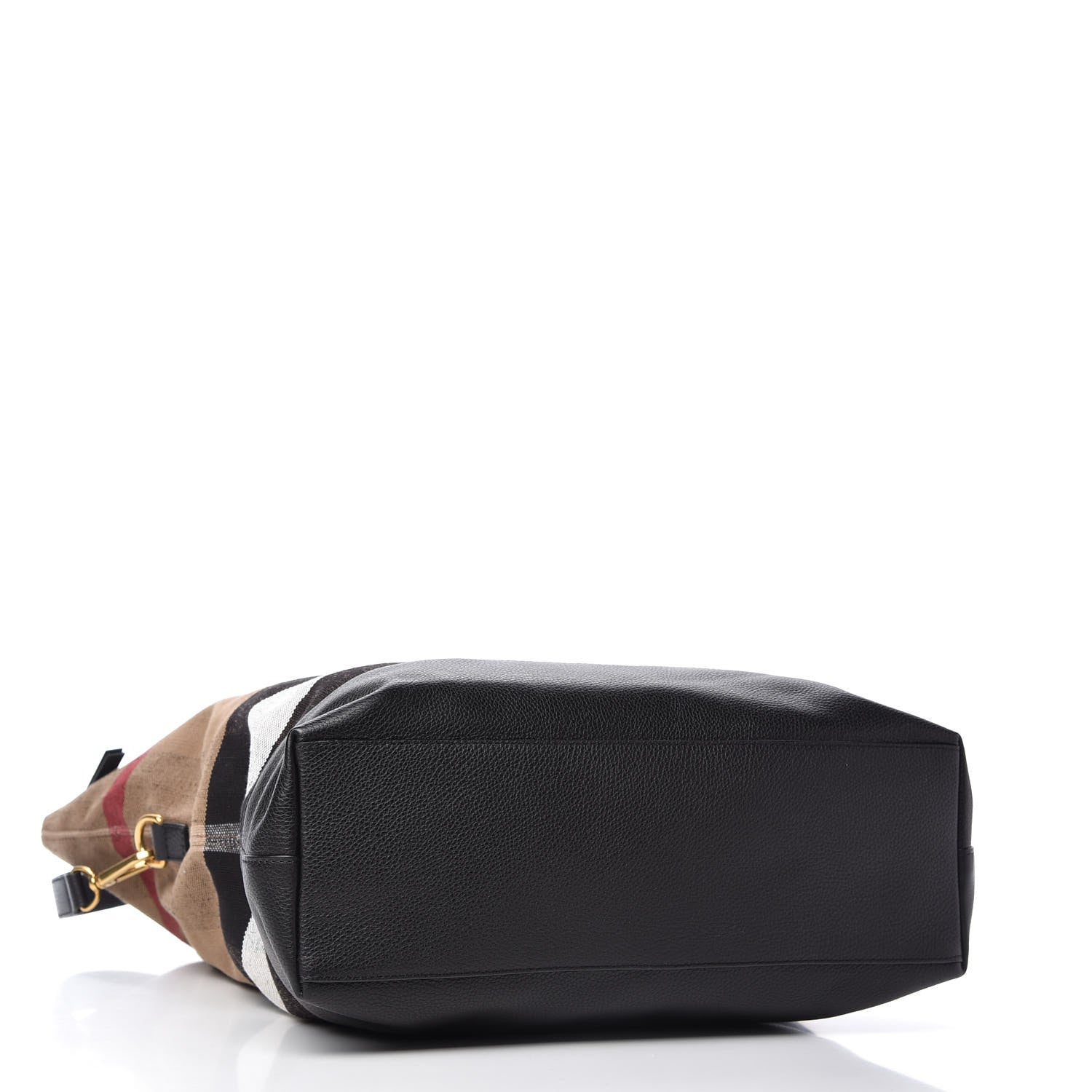 Burberry Grainy Calfskin Mega Check Armley Folding Messenger Black 4 of 8