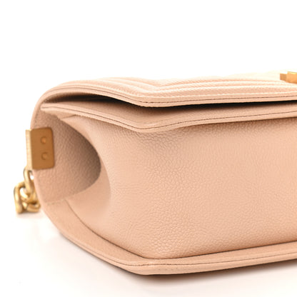 Chanel Caviar Quilted Medium Boy Flap Beige 8 of 9