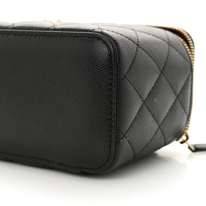 Chanel Caviar Quilted Small Vanity Case With Chain Black 9 of 11