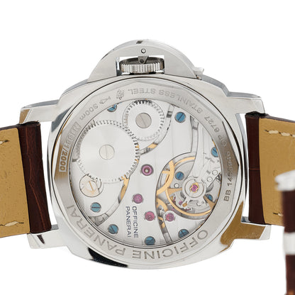 Panerai Stainless Steel Alligator 44mm Luminor Base Manual Winding Watch Black PAM00112 4 of 6