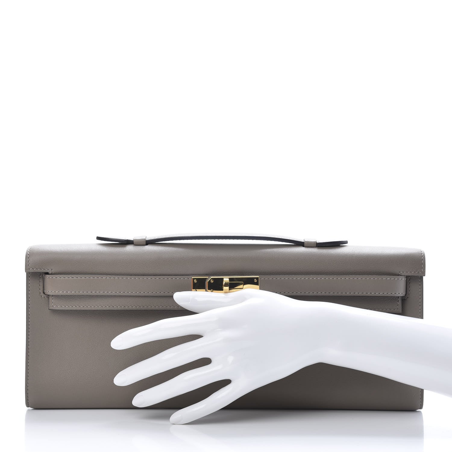 Hermes Swift Kelly Cut Clutch Pochette Gris Asphalt 2 of 10
