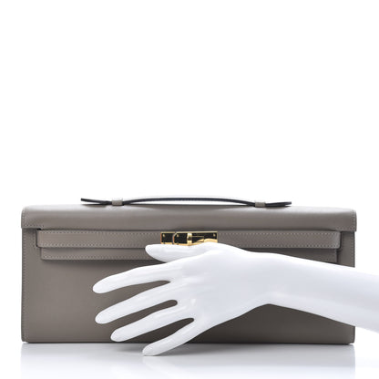 Hermes Swift Kelly Cut Clutch Pochette Gris Asphalt 2 of 10