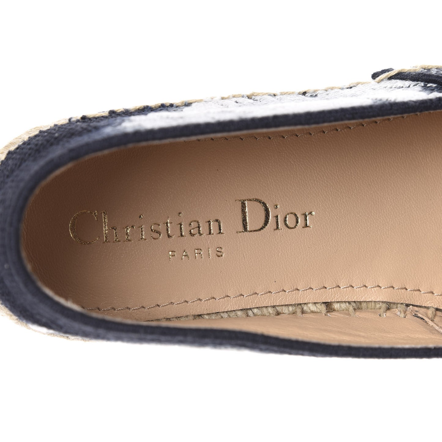 Canvas Tie and Dior Embroidered Granville 15mm Espadrilles 35 Denim