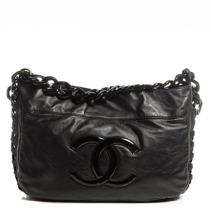 Chanel Calfskin Modern Chain Rhodoid Hobo Black 1 of 7