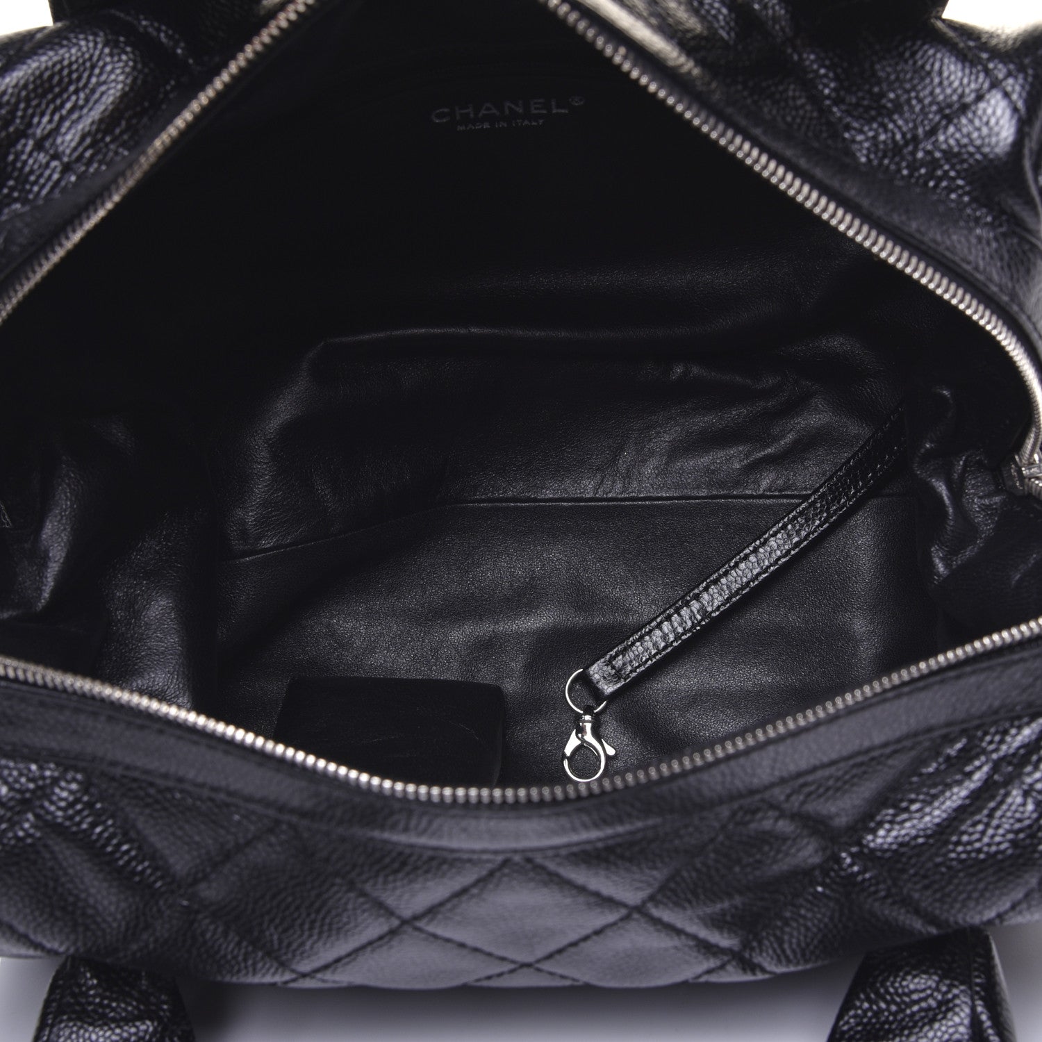 Chanel Caviar Quilted CC Timeless Bowler Black 5 of 11