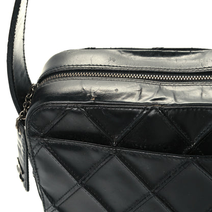 Chanel Patent Diamond Stitch Shoulder Bag Black 12 of 14