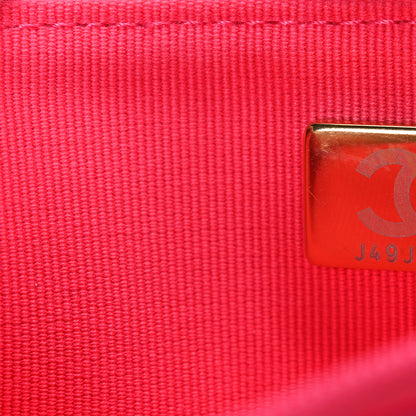 Chanel Caviar Quilted Glitter CC Roller Skate Wallet on Chain WOC Pink 8 of 11