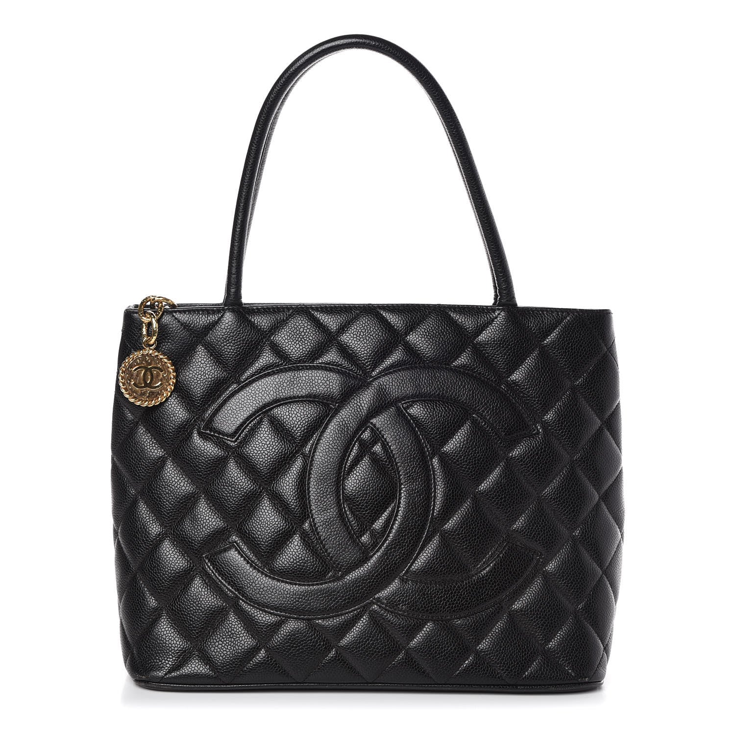 Chanel Caviar Quilted Medallion Tote Black 1 of 14