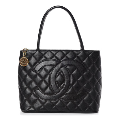 Chanel Caviar Quilted Medallion Tote Black 1 of 14