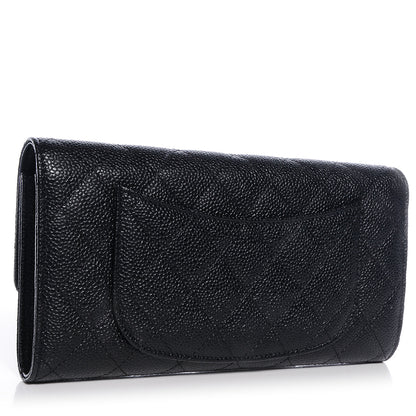 Chanel Caviar Quilted Travel Wallet Black 3 of 8