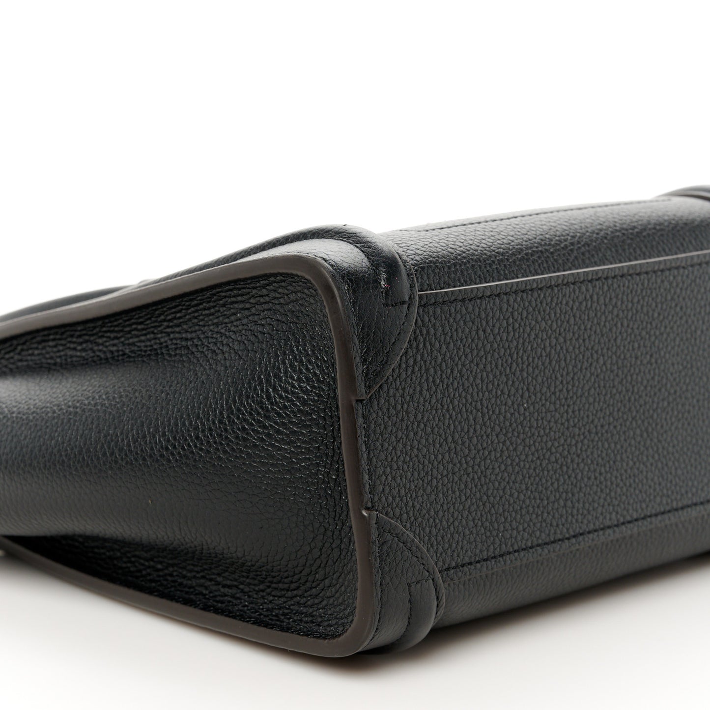 Drummed Calfskin Nano Luggage Black