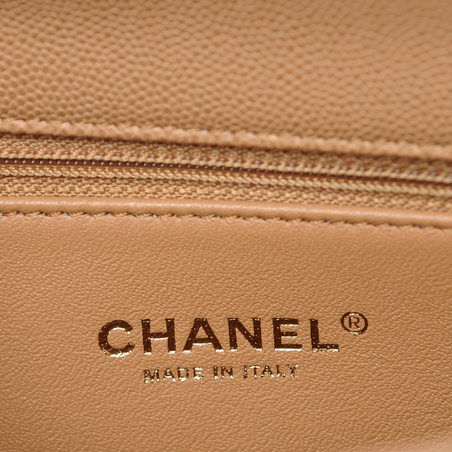 Caviar Lizard Quilted Large Coco Handle Flap Beige