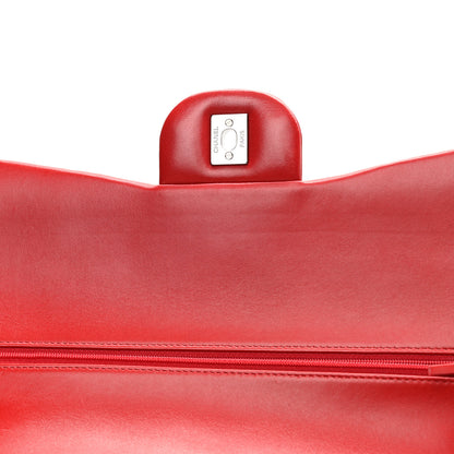 Chanel Lambskin Quilted Jumbo Double Flap Red 12 of 13