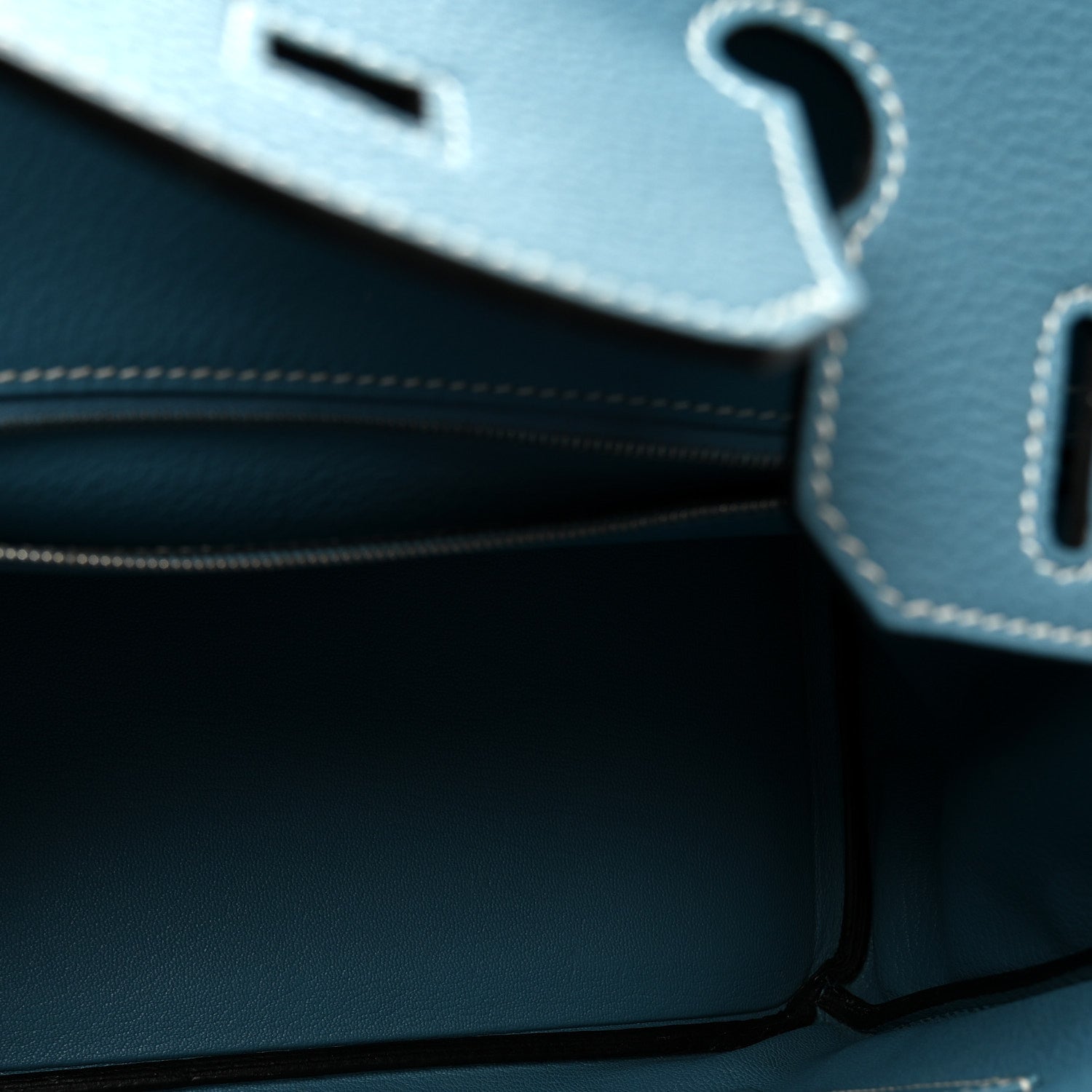 Hermes Togo Birkin 30 Blue Jean 5 of 9