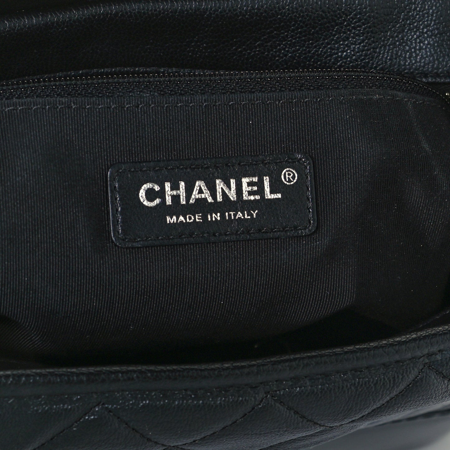 Patent Goatskin Quilted Medium Gabrielle Hobo Black