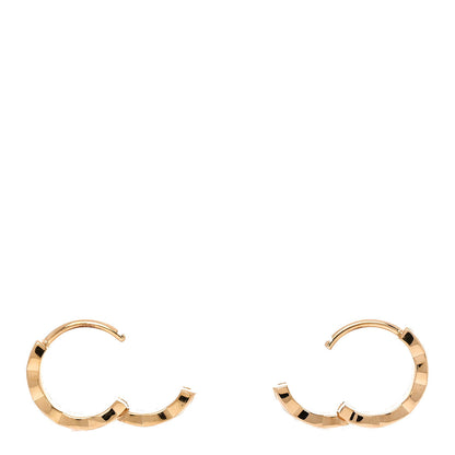Chanel 18K Yellow Gold Coco Crush Mini Hoop Earrings 3 of 6