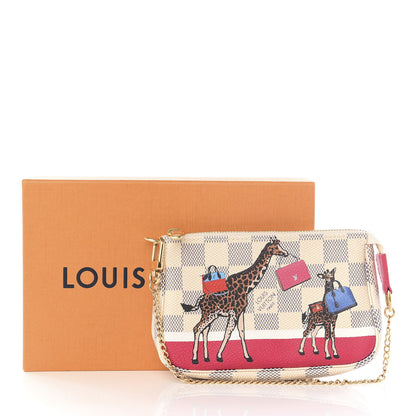 Louis Vuitton Damier Azur 2017 Christmas Animation Mini Pochette Accessories 8 of 8