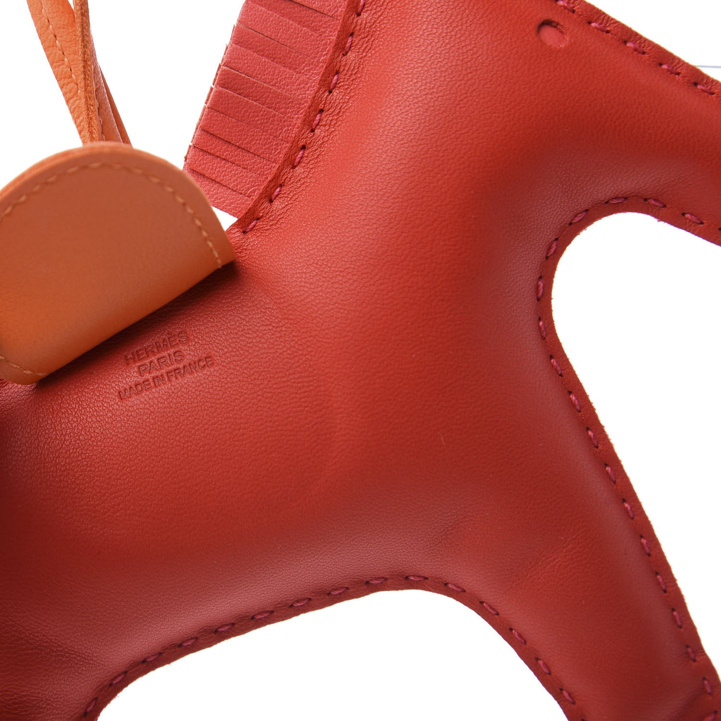 Milo Lambskin Grigri Rodeo Horse Bag Charm PM Rouge Rose Indien Jaipur Feu
