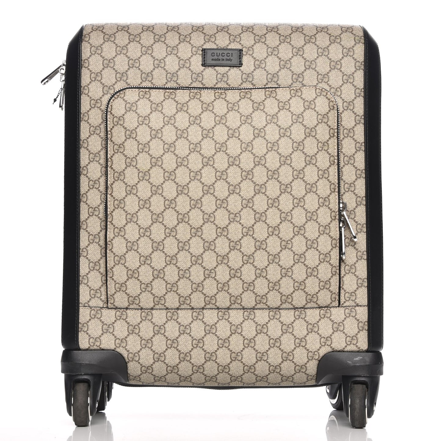 GG Supreme Monogram Calfskin Carry On Trolley Beige Ebony Black