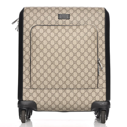 Gucci GG Supreme Monogram Calfskin Carry On Trolley Beige Ebony Black 1 of 12