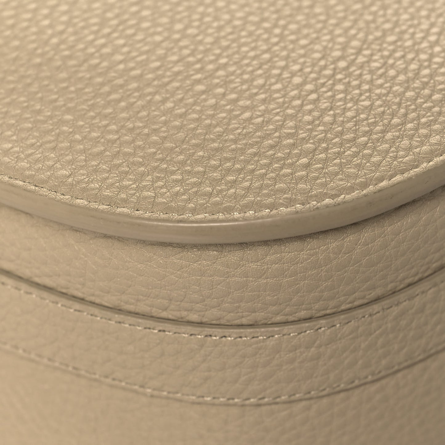 Grained Calfskin Large Bobby Flap Beige