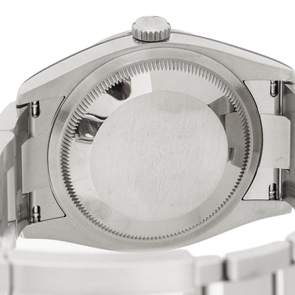 Rolex Stainless Steel 18K White Gold 36mm Oyster Perpetual Datejust Watch Bright Black 126234 4 of 4