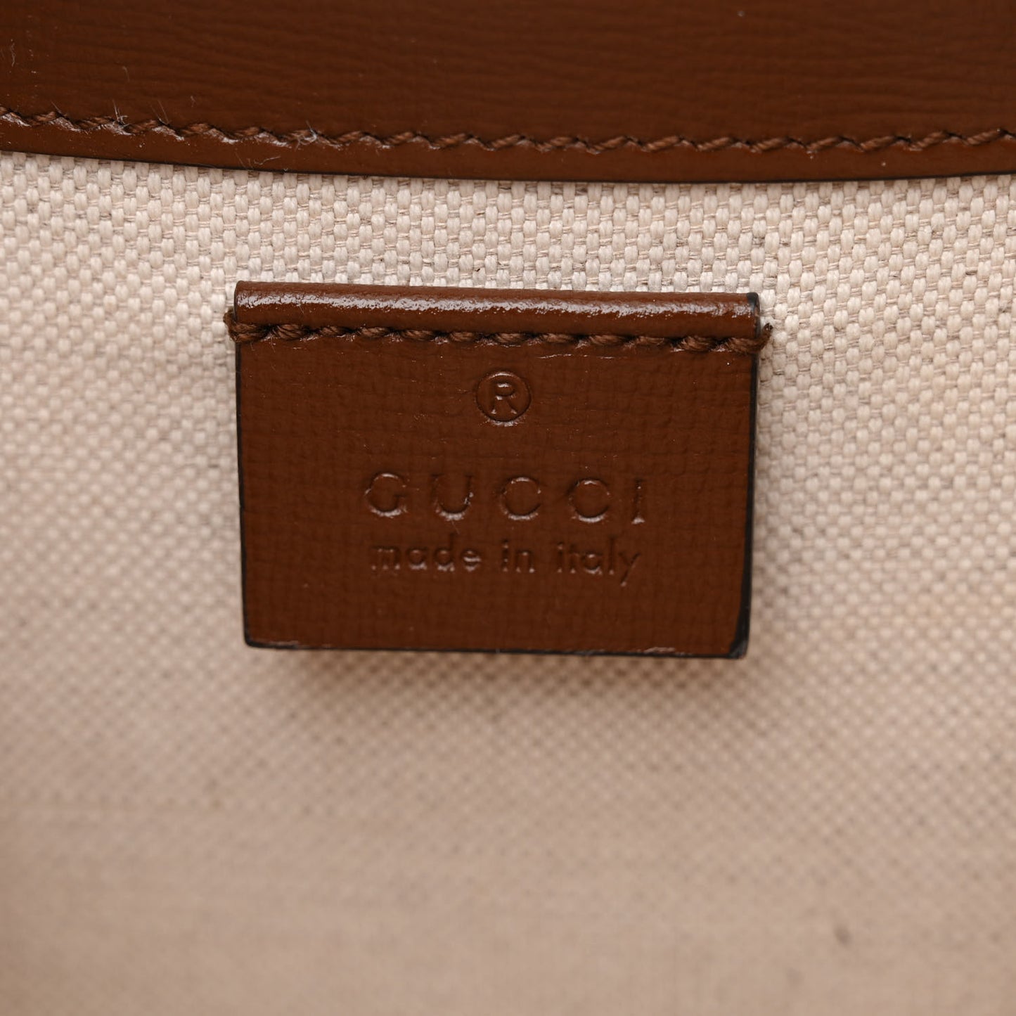 GG Supreme Monogram Azalea Calfskin Mini Horsebit 1955 Foldover Top Handle Bag Beige Ebony Brown Sugar