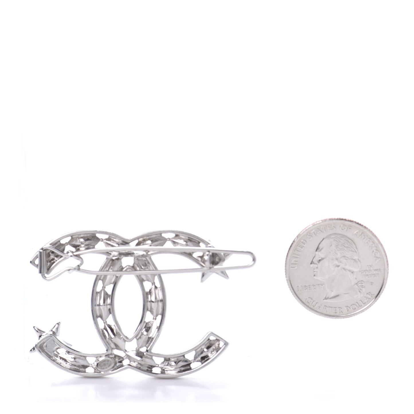 Crystal Starfall CC Hair Clip Silver