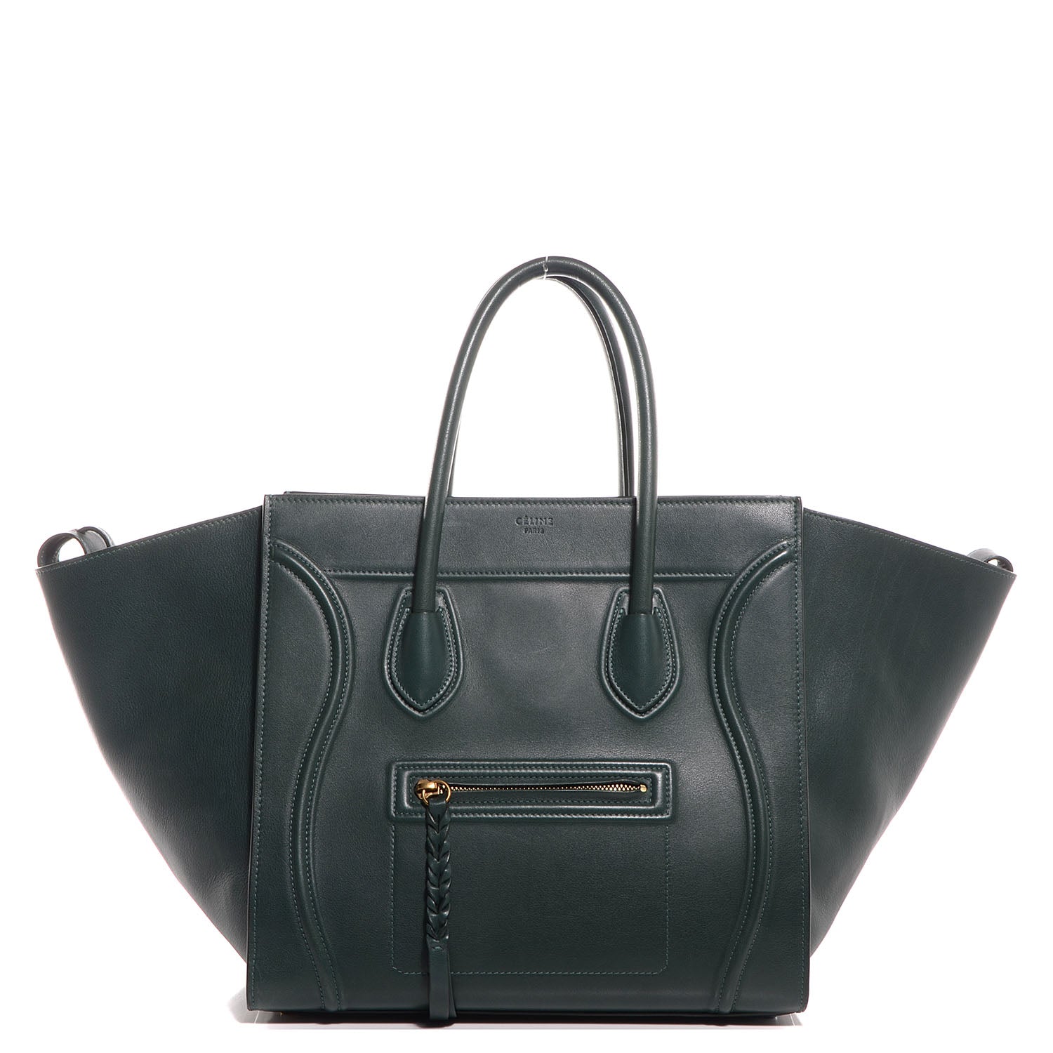 Celine Smooth Calfskin Medium Phantom Luggage Bottle Green 1 of 7