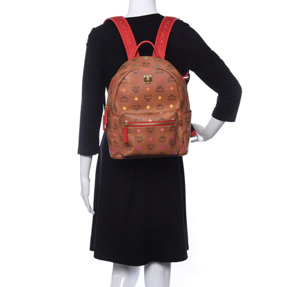 MCM Skyoptic Visetos Small Stark Backpack Spectrum Diamond Cognac 2 of 15