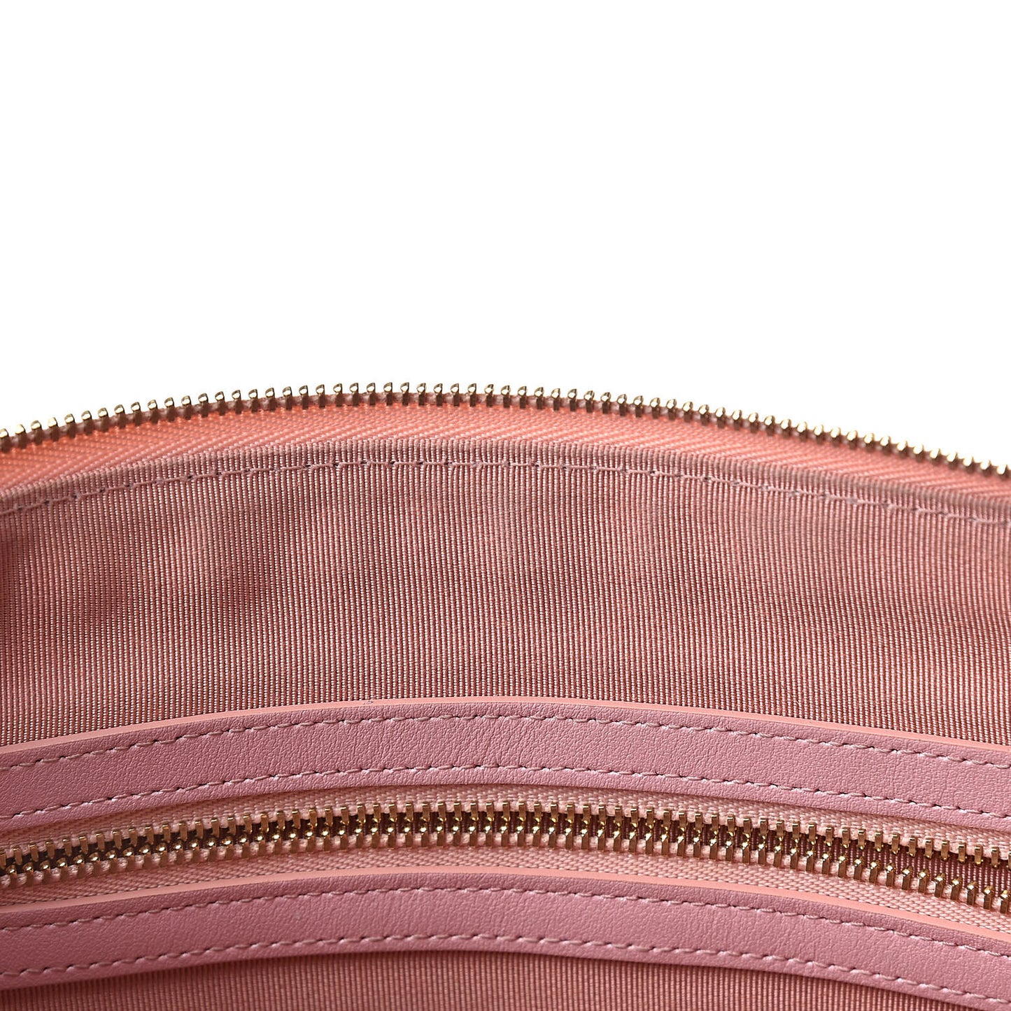 Iridescent Caviar Quilted Medium Cosmetic Case Rose Pink