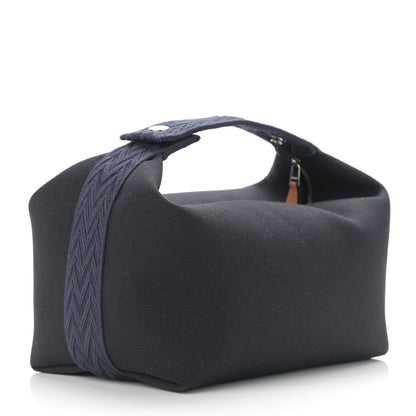 Hermes Canvas Large Bride-A-Brac Pouch Bleu Nuit 3 of 7