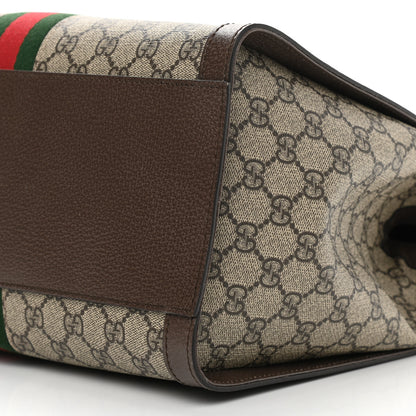 Gucci GG Supreme Monogram Web Medium Ophidia Tote Bag Brown 10 of 10