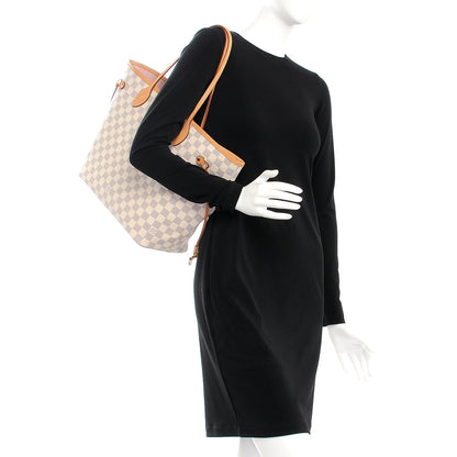 Louis Vuitton Damier Azur Neo Neverfull MM Rose Ballerine 2 of 13