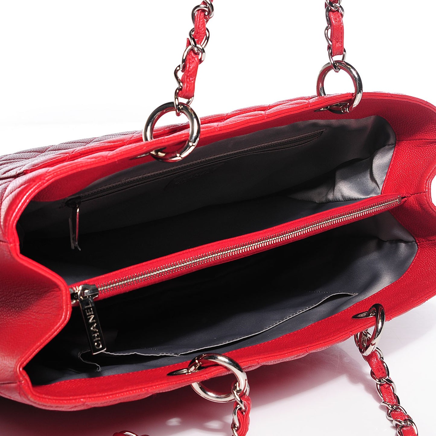 Caviar Quilted XL Grand Shopping Tote GST Red