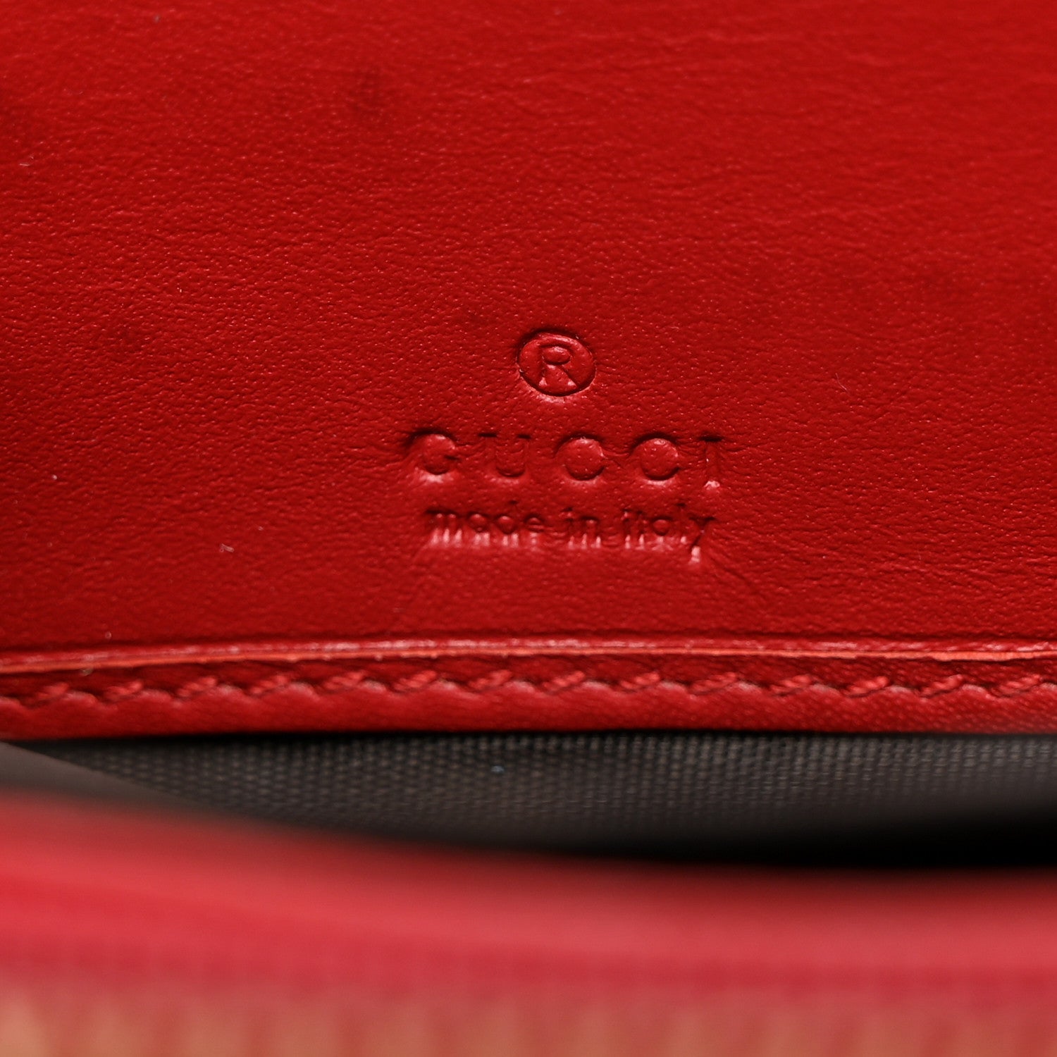 Gucci Calfskin Sylvie Zip Around Wallet Hibiscus Red 6 of 8