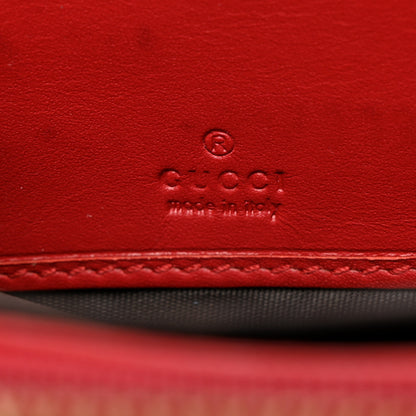 Gucci Calfskin Sylvie Zip Around Wallet Hibiscus Red 6 of 8