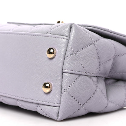 Chanel Caviar Quilted Extra Mini Coco Handle Flap Light Purple 16 of 17