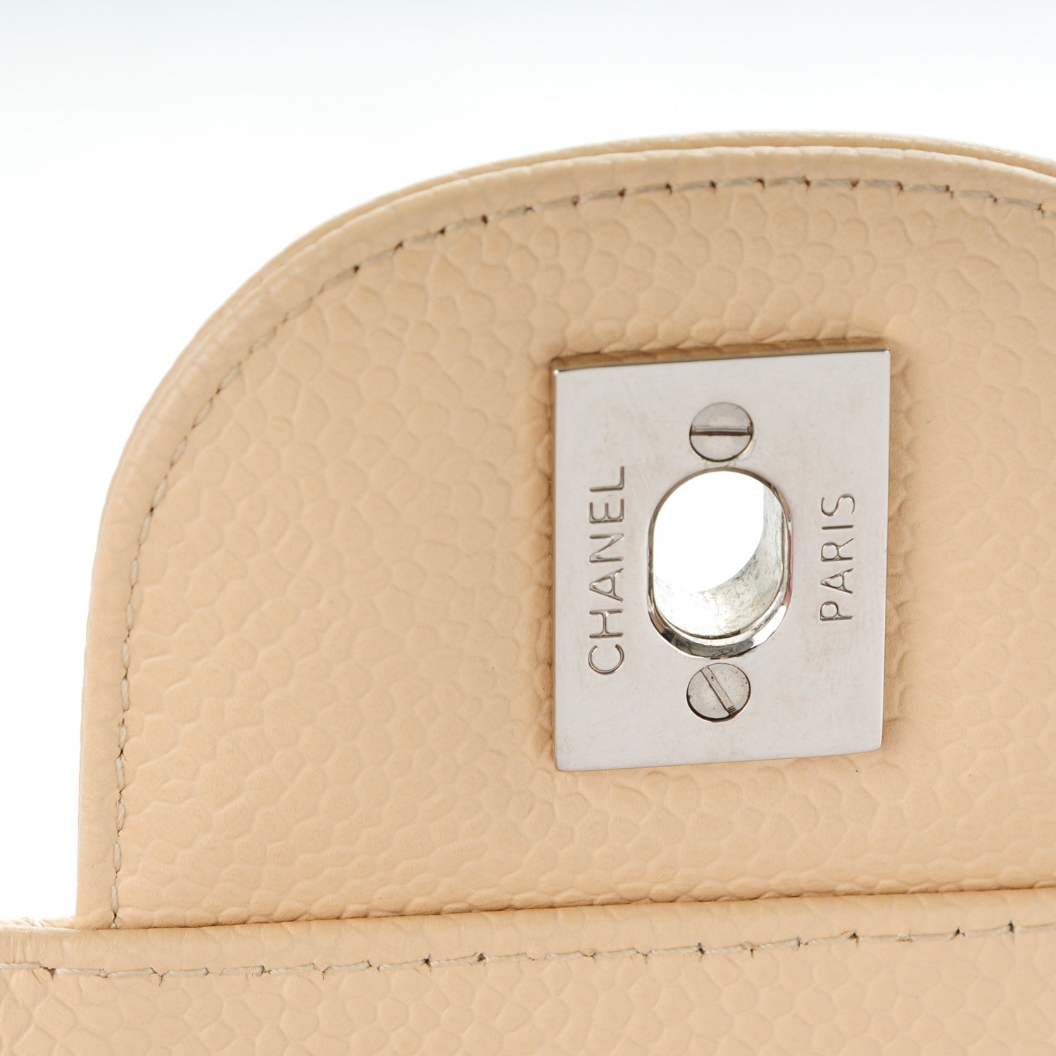 Chanel Caviar Quilted Jumbo Double Flap Beige Clair 6 of 8