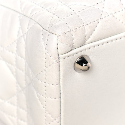 Christian Dior Lambskin Cannage Large Lady Dior White 10 of 13