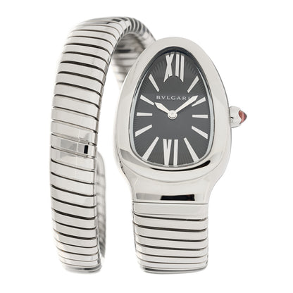 Bulgari Stainless Steel 35mm Serpenti Tubogas Quartz Watch Black 1 of 5