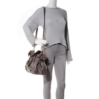 Miu Miu Vitello Lux Large Bow Bag Argilla 2 of 7