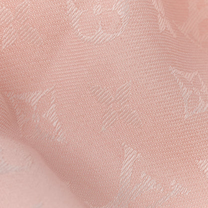 Louis Vuitton Silk Wool Monogram Denim Shawl Rose 6 of 7